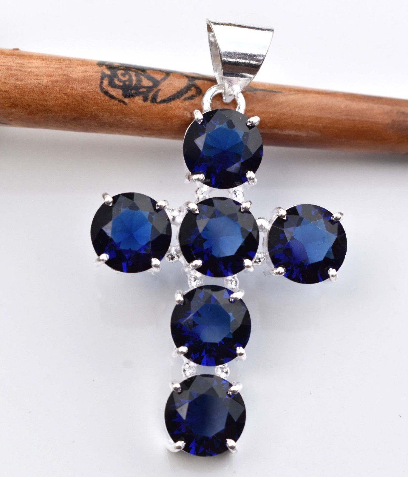 Blue Tanzanite 925 Sterling Silver Gemstone Handmade Gift Women Pendant S-2.10