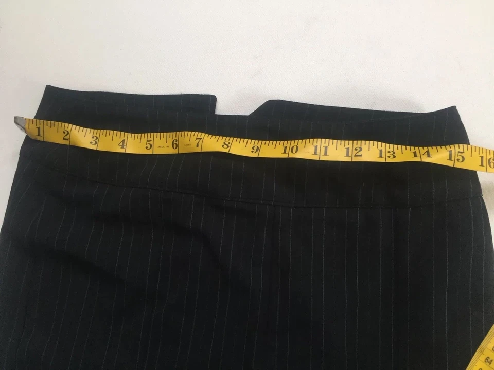 Sharagano черный синий в полоску ниже колена карьера трапециевидная юбка Франции любовь S маленький - Изображение 4 из 4