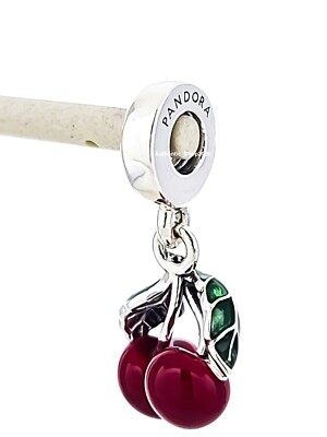 New 100% Authentic PANDORA 925 Ale Red Cherry Fruit Dangle Charm
