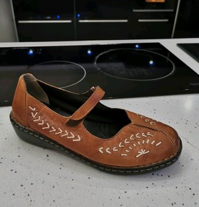 Pavers Women S Size 8 Uk Leather Comfort Mary Jane Sandals Shoes