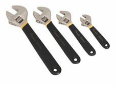 Sealey 4 Piece Adjustable Wrench Set Ni-Fe Finish - AK9935