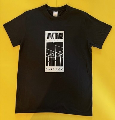 WAX TRAX RECORDS CHICAGO T SHIRT BRAND NEW FREE SHIPPING - MINISTRY - FRONT 242