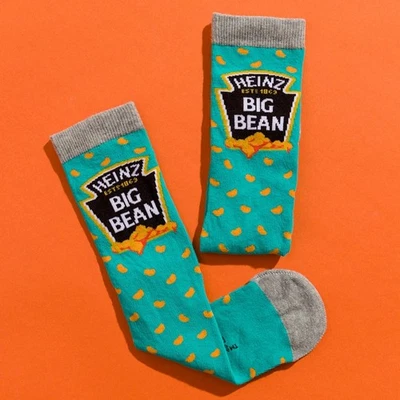 ROY'S BOYS Official Heinz Baked Beans Big Bean Crew Socks : L-XL