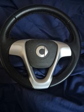 SMART CAR 451 FORTWO 3 SPOKE PADDLE SHIFT LEATHER STEERING WHEEL & ANGLE SENSOR
