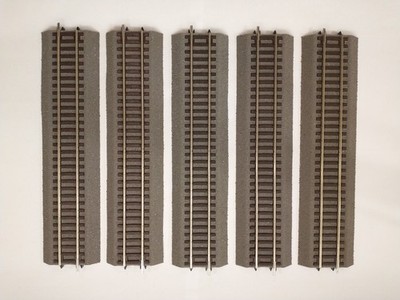 5x ROCO 42510 H0 RocoLine G1 Gerade Gleise mit Bettung   TOP Zustand