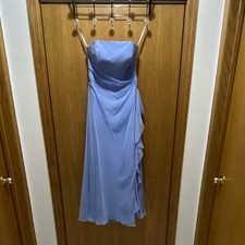 Mori Lee by Madeline Gardner Light Blue Strapless Chiffon Bridesmaid Dress 12