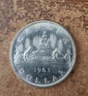 1963 uncirculated Canadian 80% silver dollar