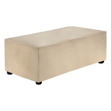 Stretch Foot Stool Cover Rectangular Fit Long 51.18"-62.99" XL-Large Taupe