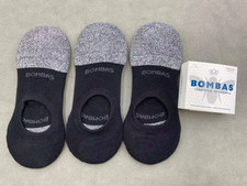 3 pairs Women's Marl Cushioned No Shows Socks Size Medium 8-10.5 black