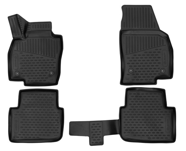 GummifußMatten FüR Skoda Kamiq Ab 2019- 3D Passform Hoher Rand Gummimatten-image