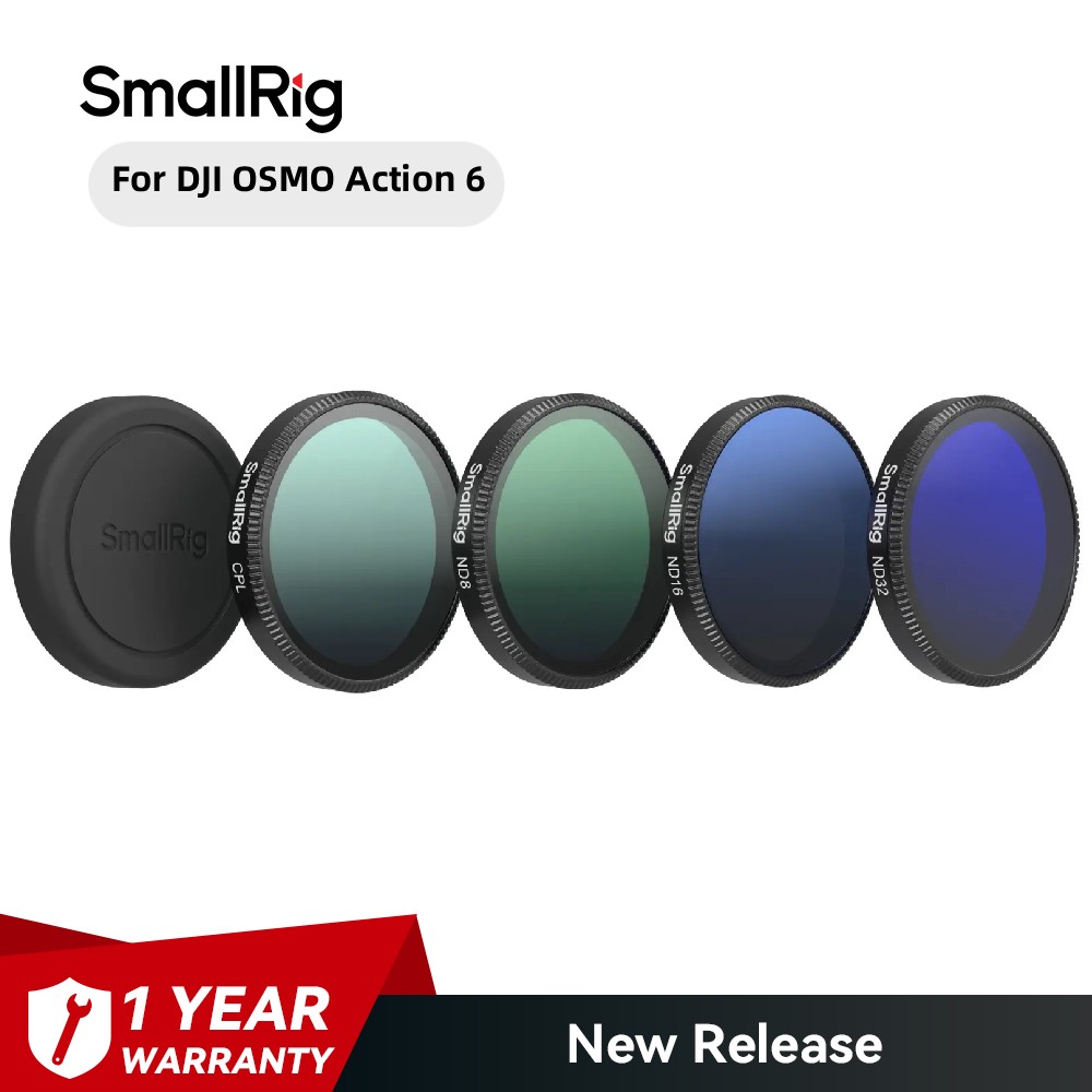 SmallRig ND Filter Kit for DJI Osmo Action 6 5 Pack CPL ND8 ND16 ND32 Multi-Coat
