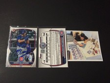 Moises Ballesteros Cubs Auto Signed 2023 Bowman 1st Edition Base Beckett Holo _