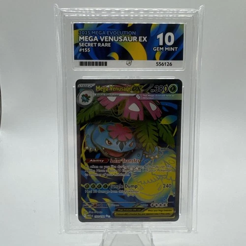 Pokémon TCG Mega Venusaur EX Full Art 155/132 - ACE 10 Gem Mint