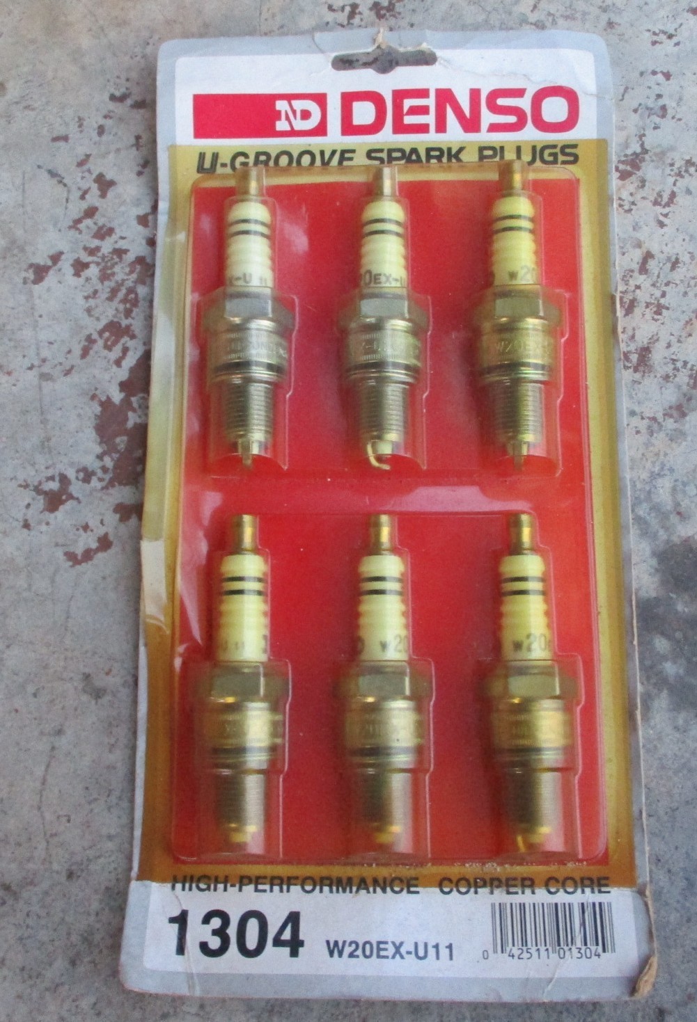 NOS Denso W20EX-U11 U-Groove Spark Plug - Set of 6
