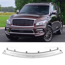 Front Lower Bumper Trim For 2015-2017 Infiniti QX80 Chrome 623855ZA0A