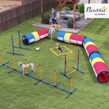 PawHut Dog Agility Training Equipment, 12-Piece Dog Obstacle Course