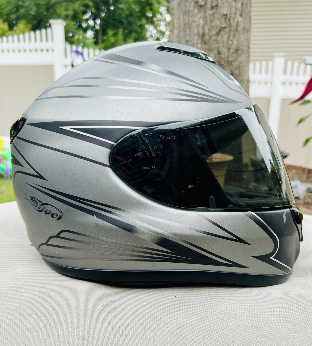 バイク SHOEI   QWEST SHOEI Qwest/Silver & Black/Tribal Full Face Helmet/Dark Tinted