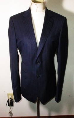 VAN GILS Navy Blue 100% Wool Blazer Suit Jacket Men's Size 36R NWOT