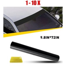1-10PCS Matte Black Visor Sun Windshield Banner Strip Long Vinyl Premium Decal