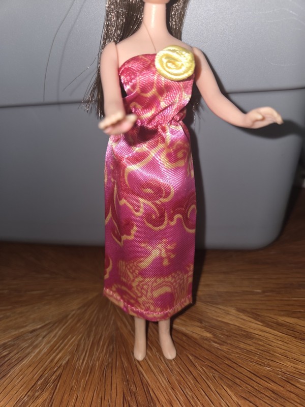 Custom Dawn Yellow Rose Pink Dragon Dress. By EVIE