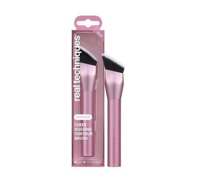 Real Techniques Cheek Hugging Contour Brush, Angled Makeup Brush for Cream Conto