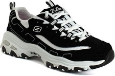 Skechers D'lites Me Time Black/White Women Size 7 Wide