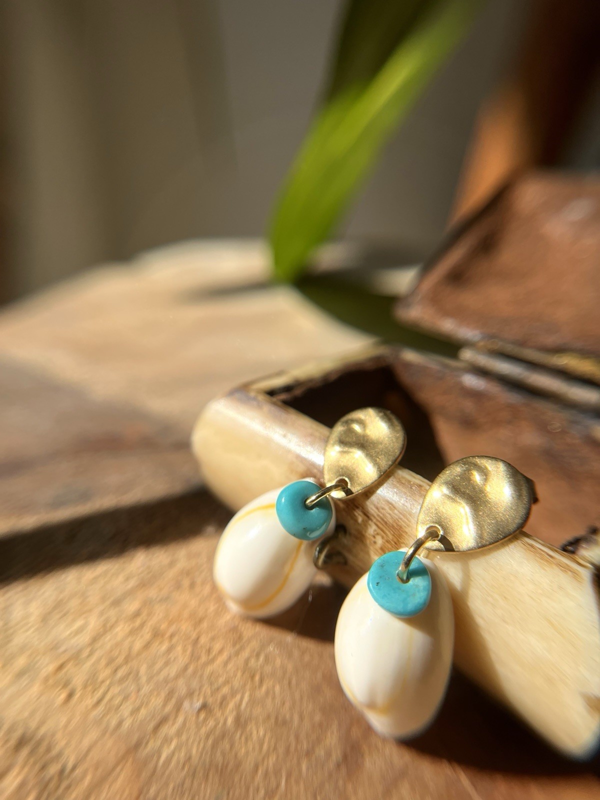 Boucles d'oreilles turquoise persane naturelle en argent pour style bohème