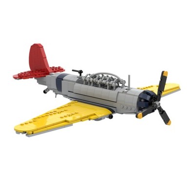 Mocs Bricks Sets Navy Torpedo Bomber Airplane Foldable Wings 1:35 Scale 624 Part