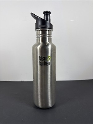 Klean Kanteen Silver Stainless Steel 27 oz Classic With Sport Cap