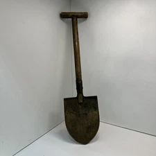 Military Trench Shovel 22" Long Wooden Handle & Tombo Taiwan Dragonfly Logo