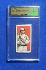 1909-11 T206 - Red Murray Piedmont 350 Factory No. 25 Back (RC) Batting Graded 5