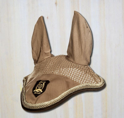 Pferdeohrhaube in voller Größe, Lauria Garrelli Golden Gate, Farbe Taupe