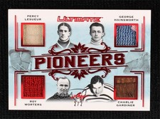 2019-20 Leaf Ultimate Pioneers Red 2/2 Percy LeSueur George Hainsworth HOF 2po