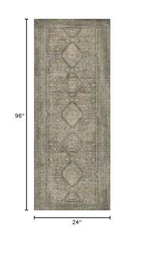  2x8 Non Slip Hallway Runner Rug, Machine Washable, Thin & Low Pile  - Image 2 of 4