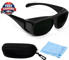 Welding Safety Glasses Shade 5, IR UV Protection Wrap-Around Goggles for Men W