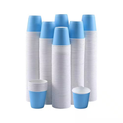 3 Oz. Blue Disposable Paper Cups Hot Cold Beverage Bathroom Mouthwash Small Drin