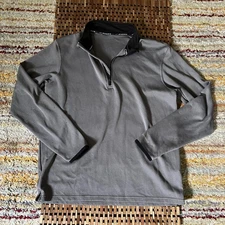 Brooks Running Performance 1/4 Zip Pullover Base Layer Grey Men's Large L