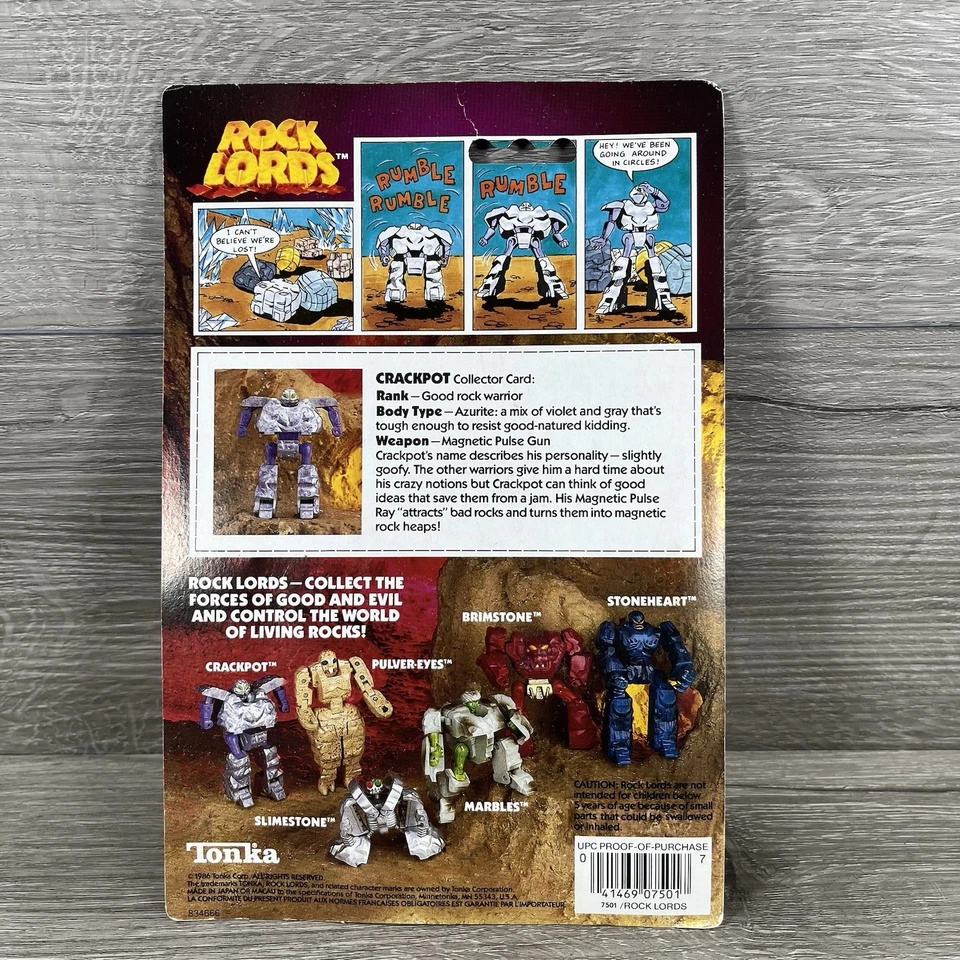 Vintage 1987 Rock Lords Action Figures Crackpot Warrior Action Figure SEALED - Image 3 of 4