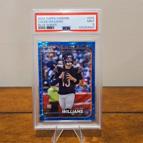 2024 Topps Chrome Blue Sonar /150 Caleb Williams #202 PSA 9 Bears Rookie