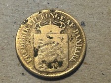 1859 Danish West Indies 1 Cent , Coin Was Cleaned , Old World Coin