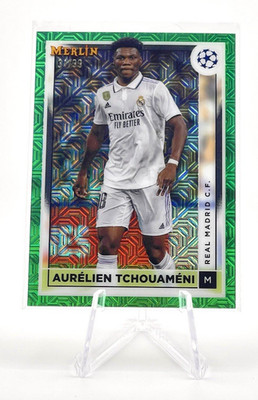 Aurelien Tchouameni 2022-23 Topps Merlin Green Mojo /99 #122 Real Madrid