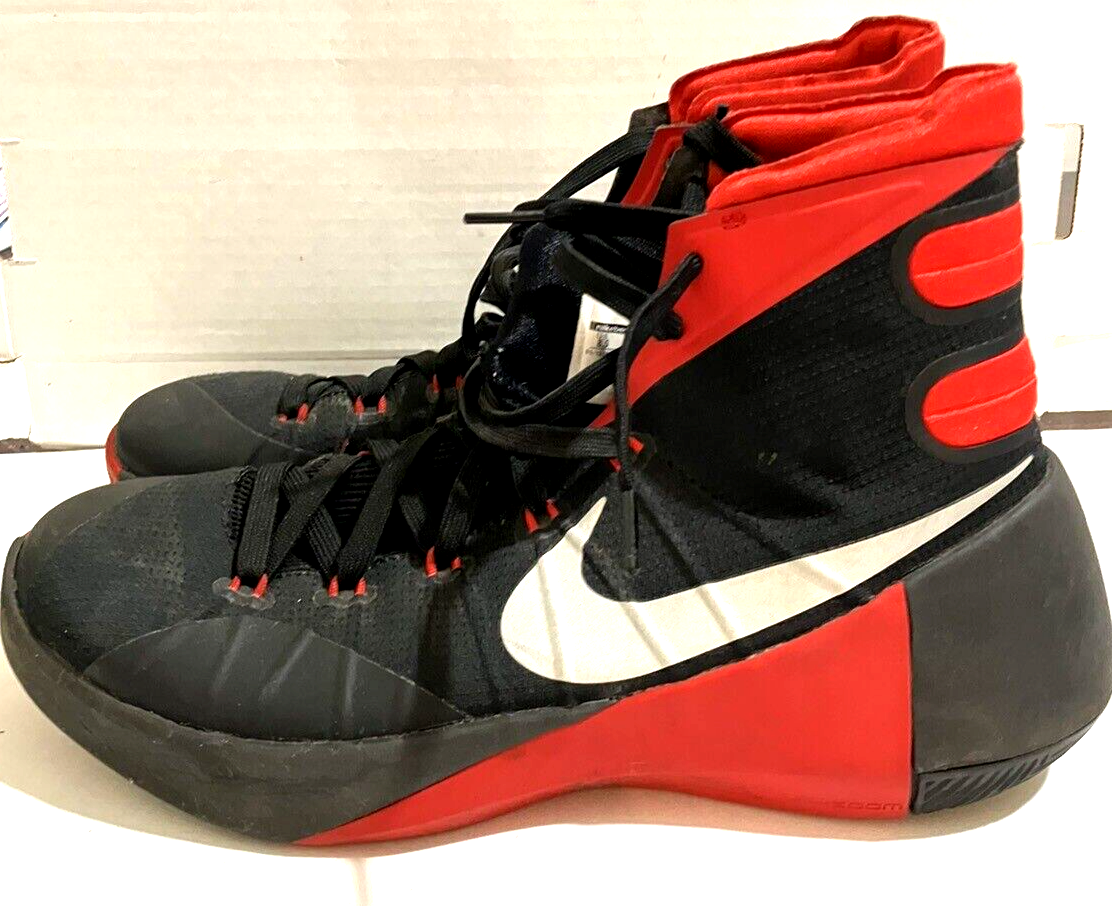NIKE 749561-006 Hyperdunk Men size 8.5 Black Red hi-top