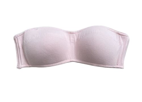 AERIE Size Small Pink Cotton Blend Strapless Wireless Bandeau Bra - Picture 1 of 5