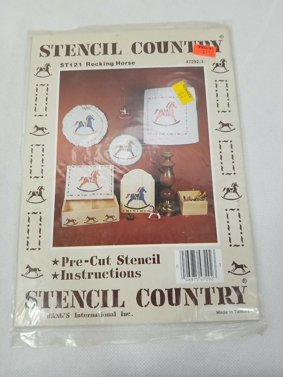 yü NEW Vintage Wangs International Stencil Country 47292-3 Rocking