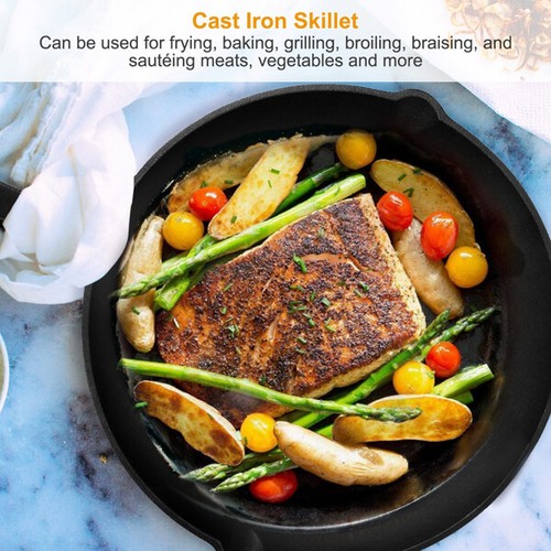 Pre-Seasoned Cast Iron Skillet Set 3-Piece - 6 , 8 and 10 Inches Utopia Kitchen - Picture 13 of 24