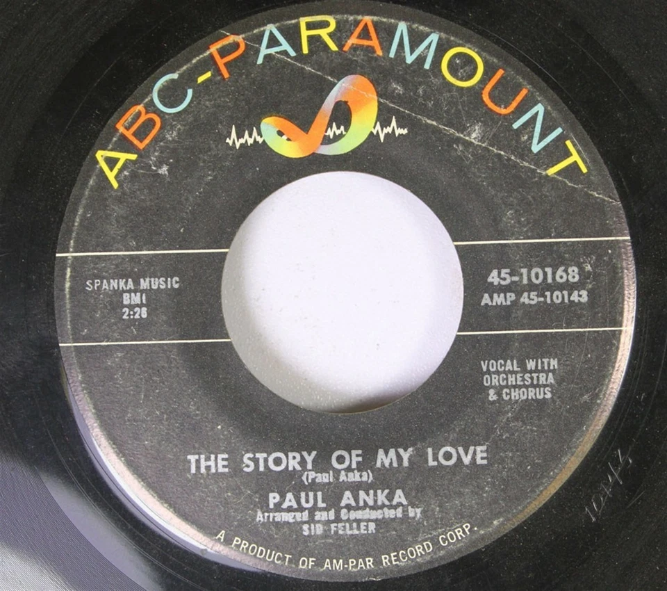 Rock 45 Paul Anka - Don'T Say You'Re Sorry / The Story Of My Love On Abc-Paramou - Image 2 of 2