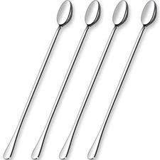 12inch Long Handle Mixing Spoons Iced Teaspoons Ice Cream Spoon Stainless Steel 