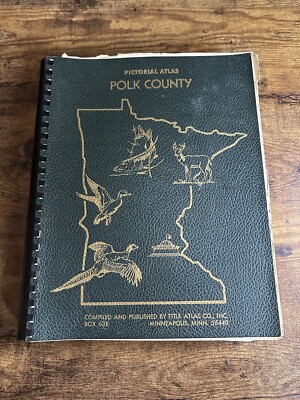 Vintage 1970 Atlas Of Polk County Minnesota Directory Map Farm Land Book