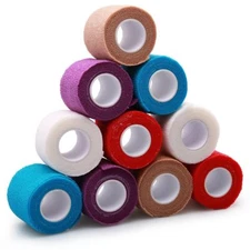 Rolls Stretch Bandage Wraps Cohesive Vet Tape Self Adherent Athletic Tape Colors