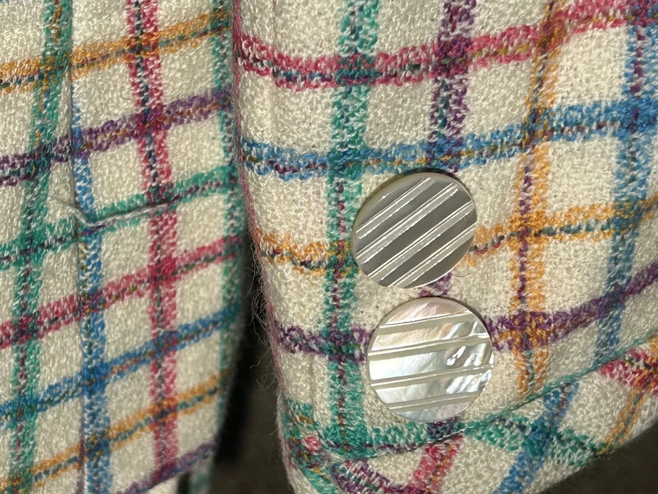 Traje Chaqueta y Falda Vintage Valentino Boutique Para Mujer Tweed Italia Pasteles 8 Foto 4 de 4